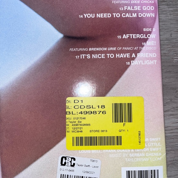 Pink and blue Taylor Swift Lover vinyl - Picture 4 of 5